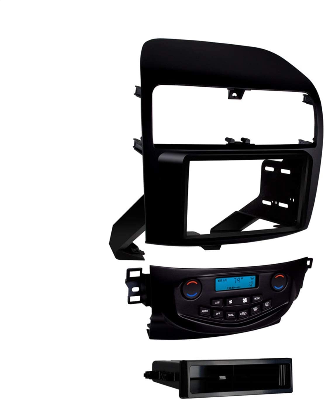 Metra Compatible with Radio, 99-7809B Double/Single DIN Dash Kit for 2004 - 2008 Acura TSX without Navigation (Matte Black)