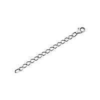 NKlaus Extension Chain 7 cm Long Curb Chain 925 Silver Antique Silver Plated DIY Jewelry Making 15709, Enamel, Enamel