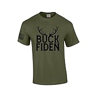 Buck Fiden Funny Mens Patriotic Short Sleeve T-Shirt Graphic Tee