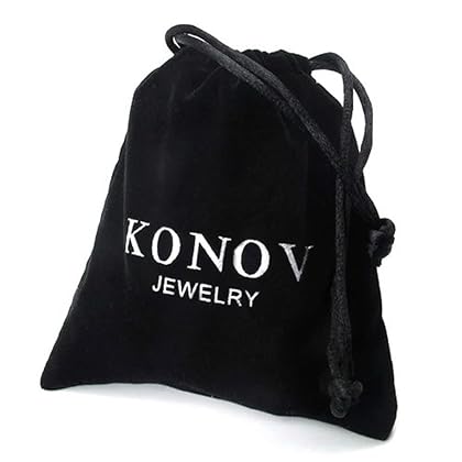 KONOV Mens Womens Leather Bracelet, Love Infinity Charm Bangle, Fit 7-9 inch, Brown Silver