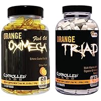 CONTROLLED LABS Overall Health Bundle, 45 Servings Orange Triad, 120 Count Orange Oximega Fish Oil, Muscle Building and Recovery Supplement for Men and Women