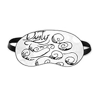 Cloudy Weather Hand Painted Pattern Sleep Eye Shield Soft Night Blindfold Shade Cover