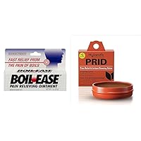 Boil Ease Pain Relieving Ointment, 1 Ounce & Hyland's Naturals PRID Drawing Salve, 18 Grams Topical Skin Irritation Relief Bundle