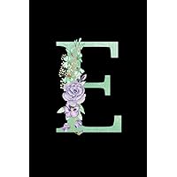 E: Gorgeous green monogram initial letter 