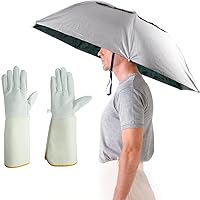 Luwint Umbrella Hat & Garden Gloves, Gardening Gadgets for Men and Women