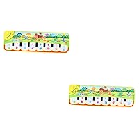 ERINGOGO 2pcs Piano Mat Kids Dance Mat Touch Play Keyboard Mat Musical Keyboard Playmat Musical Mat for Toddlers Kids Instrument Mat Dance Mats Toy Child Musical Instrument Puzzle Polyester