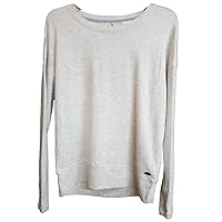 DKNY Long Sleeve W/Keyhole Back Sweater, Bone Heather, Large