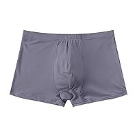 Men's Briefs Ice Silk Breathable Underwear Solid Color Boxer Briefs Panties Comfortable Boxer Underpants Shorts 2024