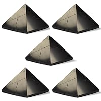 5 Pcs Authentic Shungite Pyramids Polished, 50 mm / 1.96