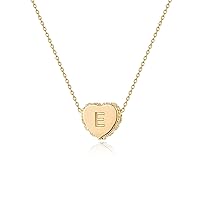 Tiny Gold Initial Heart Necklace-14K Gold Plated Handmade Dainty Letter Heart Necklace Gift for Women Necklace Jewelry