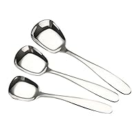 Small Spoons 3 Piece Set Style Thick Heavy Weight Stainless Steel Soup Spoons ，Table Spoons