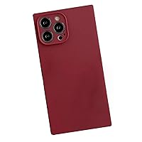 ONNAT-Solid Color Silicone Case for iPhone 15 Pro Max/15 Plus/15 Pro/15 Shockproof Anti-Scratch Camera Hole Protective Square Edge (Red,15 Pro Max)