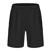 Mens Mid-Waist Shorts Summer Casual Basic Solid Color Shorts Quick Drying Breathable Sports Fitness Running Shorts