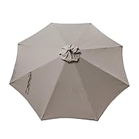 Formosa Covers 11 foot 8 Ribs Replacement Umbrella Canopy For Outdoor Octagonal Market Patio (CANOPY ONLY)