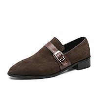 Men's Luxury Velvet Buckle Loafer Shoes Slip-on Loafers Formal Wedding Tuxedo Shoes