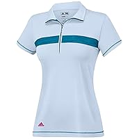 adidas Women's Puremotion Textured Print Zip Golf Polo Shirt