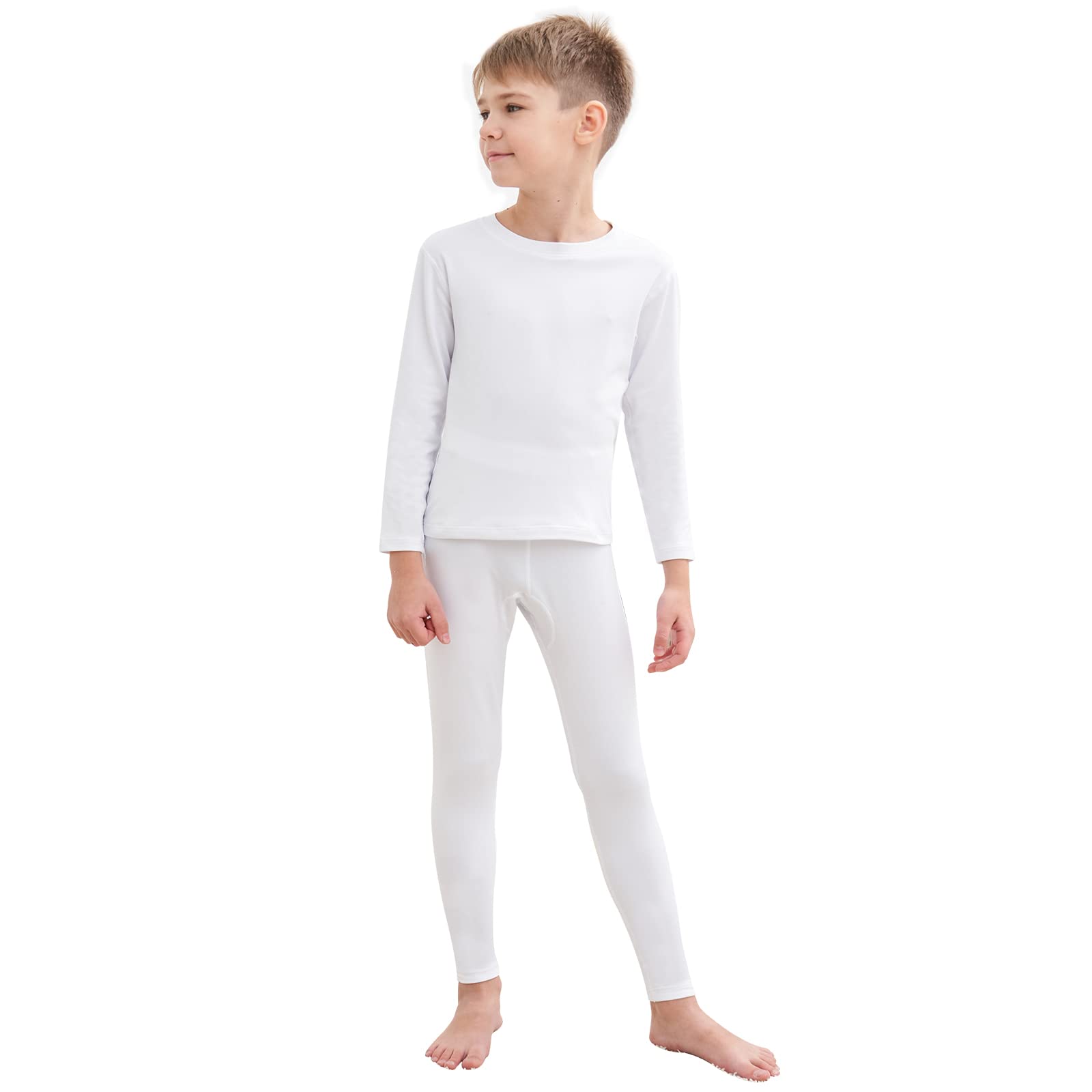 Buy HEROBIKER Thermal Underwear Boys Ultra Soft Fleece Lined Kids Thermals Long  Johns Top Bottom Warm Set for Winter Skiing