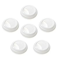 6 PCS Silicone Drinking Lid Cup Lids, Reusable Coffee Cup Covers/Lids - WHITE