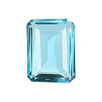REAL-GEMS Pendant Size Swiss Blue Topaz 109.00 Ct Translucent Topaz Emerald Cut Swiss Blue Topaz Gemstone