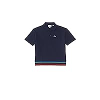 Lacoste Boys' Oversized Short Sleeve Color Blocked Polo Shirt