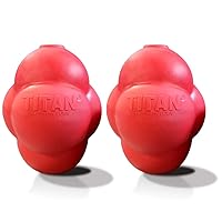 Titan Busy Bounce, Tough Durable Treat Dispensing Dog Toy with Unpredictable Bounce, 2-Pack Medium | Made in USA, Model:33MDA2
