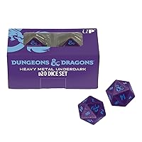 Ultra PRO - 2 D20 Underdark Dice Set for Phandelver and Below: The Shattered Obelisk for Dungeons & Dragons, Polyhedral Dice for DND RPG MTG Games, 20 Sided Dice for Table Games