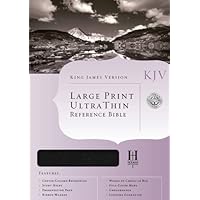 KJV UltraThin Large Print Reference Bible (Black Genuine Leather) (King James Version)