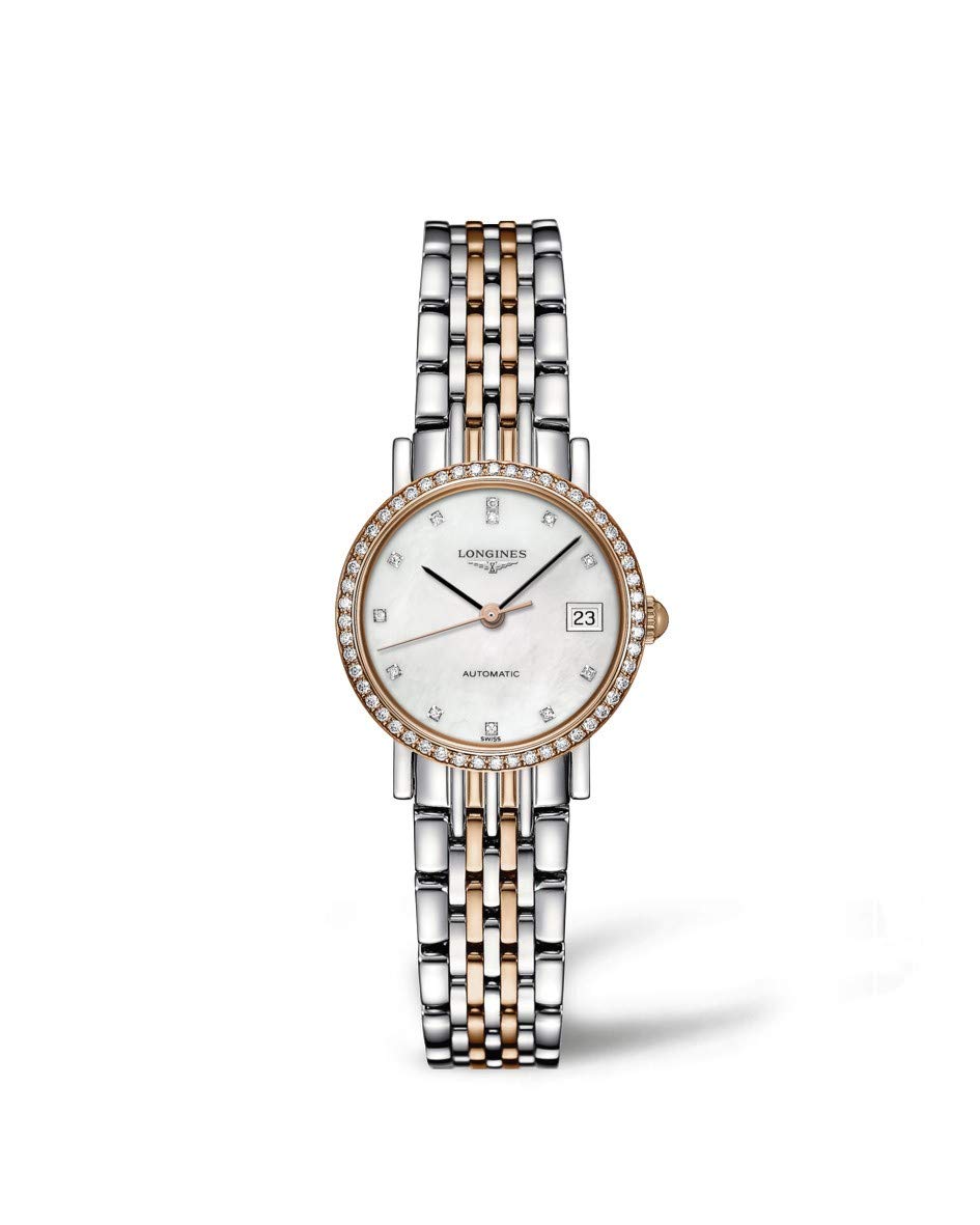 Longines Elegent Ladies Automatic Pink Gold & Diamonds 25 MM - L4.309.5.88.7