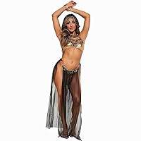 Women's Cleopatra Costume Queen of Egypt Sexy Halloween Cosplay Dress Up Birthday Party Outfit