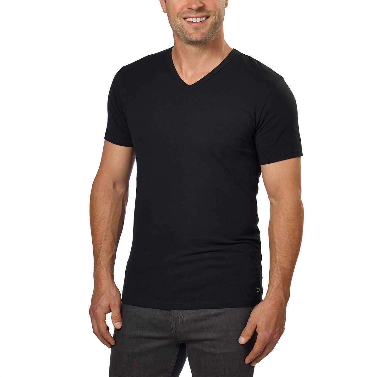 Mua Calvin Klein T-Shirt, V- Neck Cotton Stretch Tagless Moisture Wicking  Finish Comfort & Shape Retention (3 Pack) trên Amazon Mỹ chính hãng 2023 |  Fado