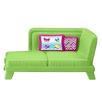 Replacement Part for Fisher-Price Little People Inspired by Barbie Musical Patio Party Playset - HJW78 ~ Replacement Green Couch with Attached Pillows