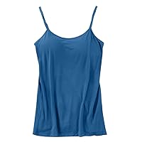 Women's Tank Top with Shelf Bra Adjustable Spaghetti Strap Camisole Basic Cami Tanks Summer Solid Color Cropped Going Out Top