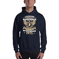Kings Legends are Born in November 1971 Birthday Vintaget Gift Shirt Navy