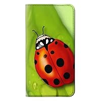 RW0892 Ladybug PU Leather Flip Case Cover for Motorola One Macro, Moto G8 Play