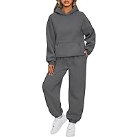 Women's Two Piece Outfits Men's And Solid Color Hooded Long Sleeved Pants Casual Suit Piece Outfits, S-3XL