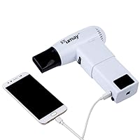 Wireless Hair Dryer, Hot Wind and Cold Wind Useful USB Output Suitable for Travelling Dry Art Work in The Field Cordless Use Easy for Outdoor Not Plug in to Use Rechargeable Low Radiation