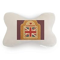 Point UK London Stamp Union Jack Car Neck Pillow Headrest Support Cushion Pad
