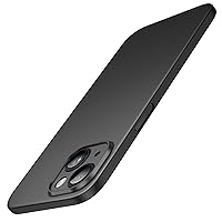 JETech Ultra Slim (0.35mm Thin) Case for iPhone 15 6.1-Inch, Camera Lens Cover Full Protection, Lightweight Matte Finish PP Hard Minimalist Case, Support Wireless Charging (Black)