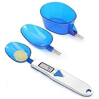 3T6B Grams Digital Kitchen Measuring Spoon,Three Different Specifications Food Scale Spoon with Scale Design, Weight from 0.1 Grams to 500 Grams Support Unit g/oz/gn/ct (with 2 AAA Batteries)