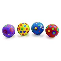 Excellerations 5 Inch Colorful Playground Balls Set of 4 for Toddler and Older Child, Perfect for Indoor and Outdoor Activities for Classroom or Home School, Kids Toy
