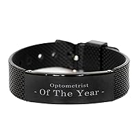 Optometrist Gifts. Optometrist Of The Year. Unique Black Shark Mesh Bracelet for Optometrist. Unique Birthday Inspirational Gift