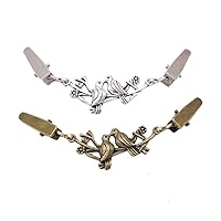 2 Pcs Creative Couple Birds Brooch Clips Cardigan Clips Sweater Shawl Clips Scarf Clips T-Shirt Dresses Shawl Clips for Women Girls