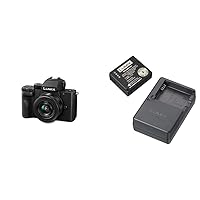 Panasonic LUMIX G100|4k Camera| Mirrorless Camera |Vlogging Camera | Micro Four Thirds 4K 24p 30p Video(Black) with DMW-ZSTRV Lumix Battery & External Charger Travel Pack, Black
