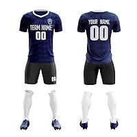 Custom Soccer Jersey Uniform for Men Women Boy Personalized Shirt and Shorts with Name Number