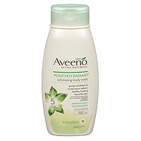 Aveeno Positively Radiant Body Wash Exfoliating 18 Ounce (532ml) (2 Pack)