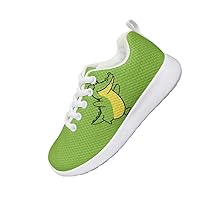 Children Casual Shoes Boys and Girls Fun Cartoon Animal Printed Shoes Net Cloth Breathable Comfortable Sole Soft Seismic Casual Sports Shoes Indoor and Outdoor Sports