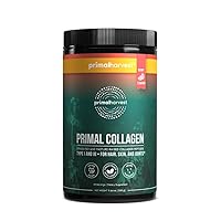 Primal Harvest Collagen Powder for Women or Men Primal Collagen Peptides Powder Type I & III, 10 Oz Collagen Protein Powder for Hair, Skin, Nails (Single, Berry)