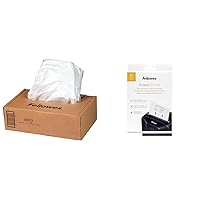Fellowes Powershred Shredder Waste Bags and Lubricant Sheets Bundle