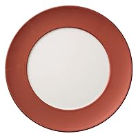 Villeroy & Boch Manufacture Glow Gourmet/Buffet Plate, 12.5 in, Premium Porcelain, Copper/White