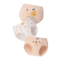 Kids Toddler Girls 3 Pack Soft Solid Cotton Underwears Cartoon Mer𝐦aid Pattern Underpants Breathable Undies